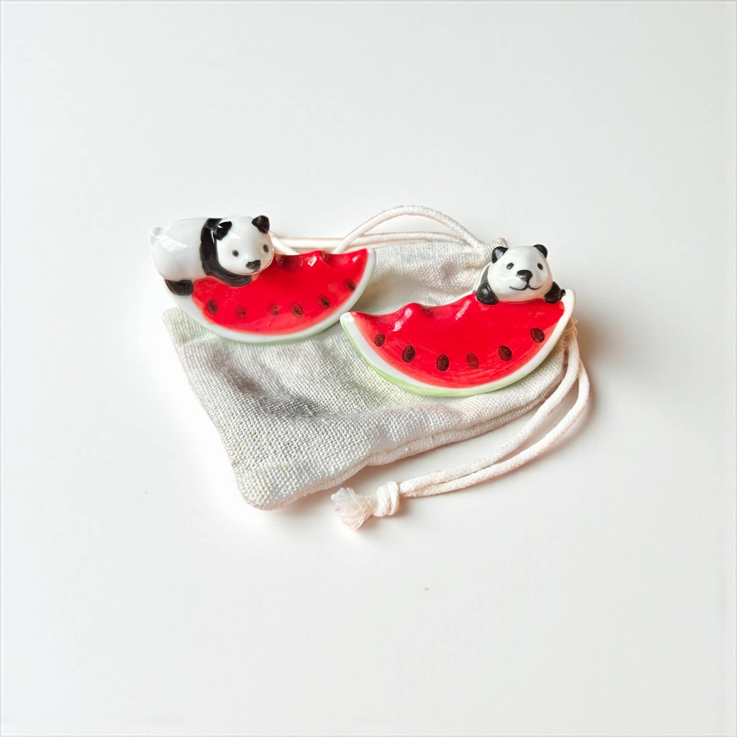 2x Watermelon Panda Chopstick Rest | Stocking Stuffer