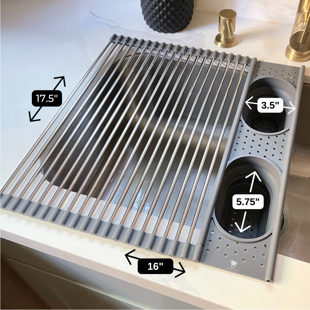 Roll up Silicone & Steel Dish Drying Rack