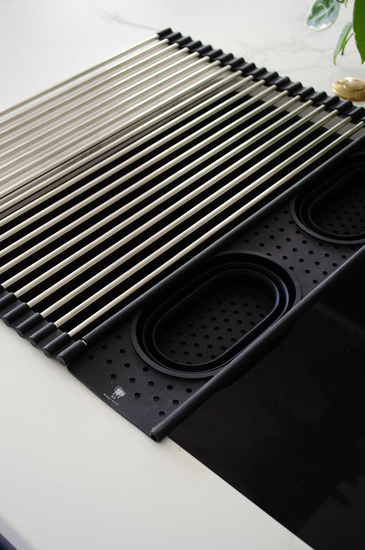 Roll up Silicone & Steel Dish Drying Rack