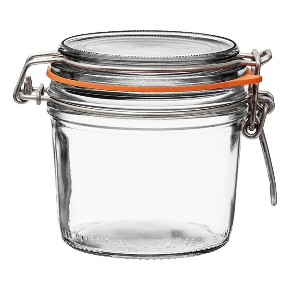 350ml Tapered French Glass Preserving Jar W Airtight Rubber