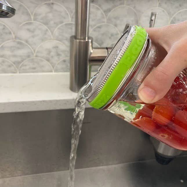 Stainless Steel Screen for Mason Jars - Wide Mouth: No Retail Packaging