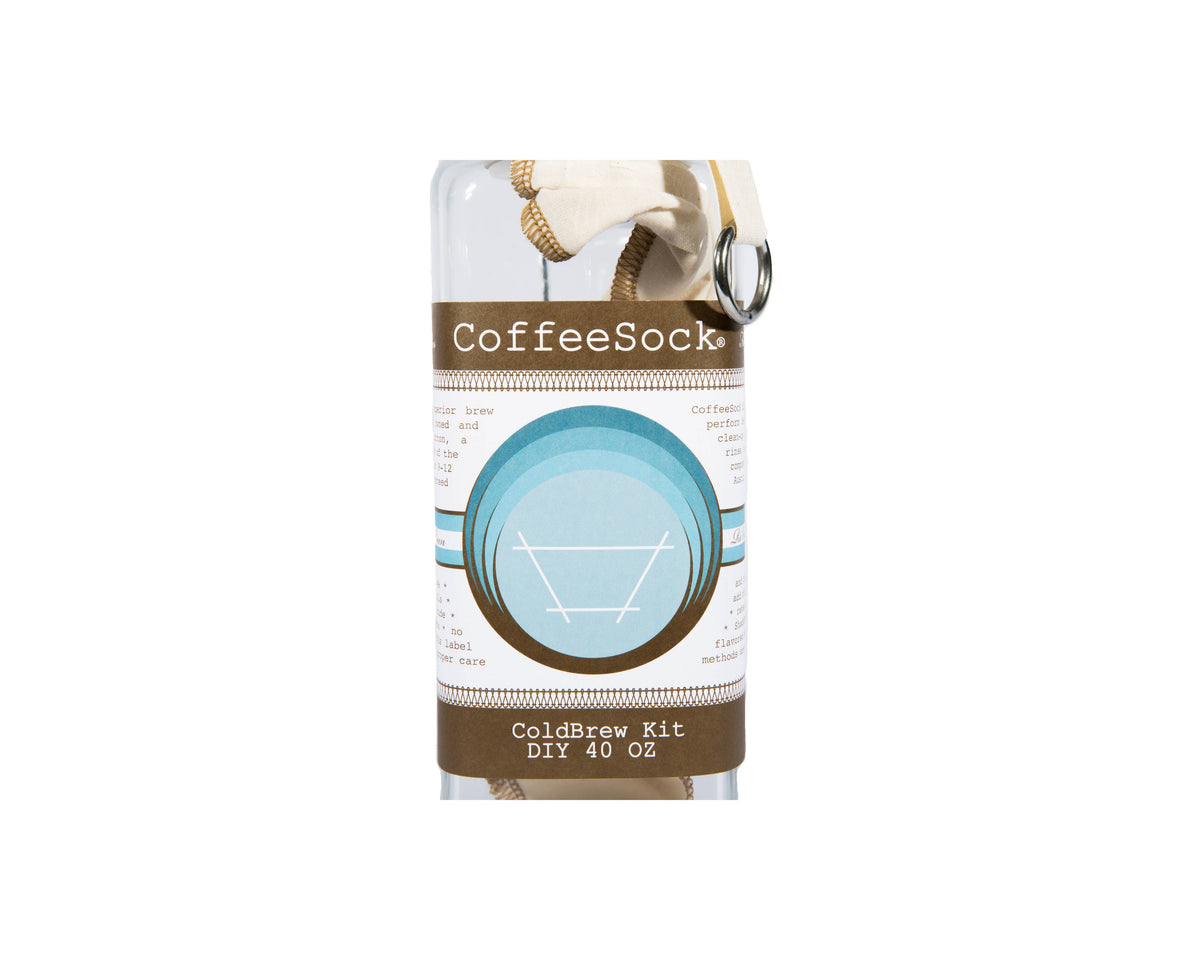 DIY Reusable Organic Cotton Cold Brew Coffee Kit 40 Ounce