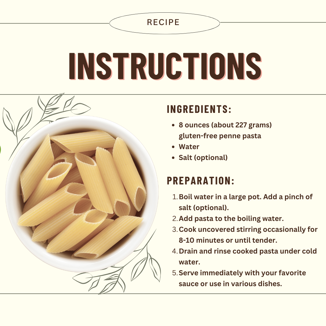 Gluten Free Organic Quinoa Pasta, Penne
