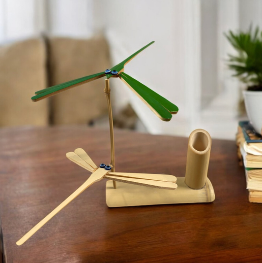 Hand Crafted Bamboo Self Balancing Dragonfly | Holiday Gift