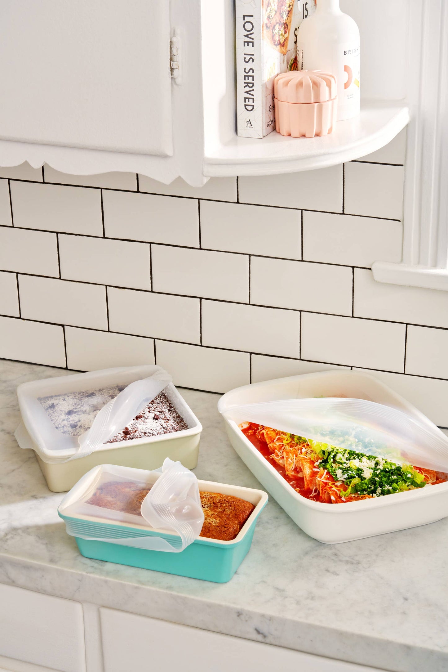 Reusable Silicone Stretch Baking Lids - Set of 3