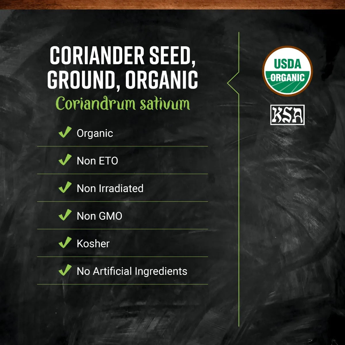 Coriander Seed, ground, organic