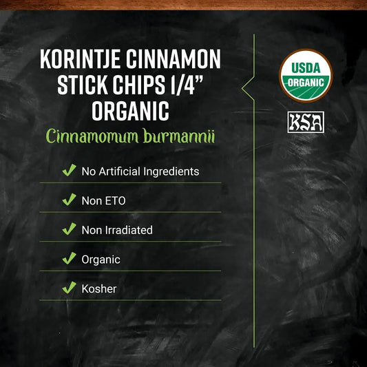 Cinnamon Chips 1/4", organic