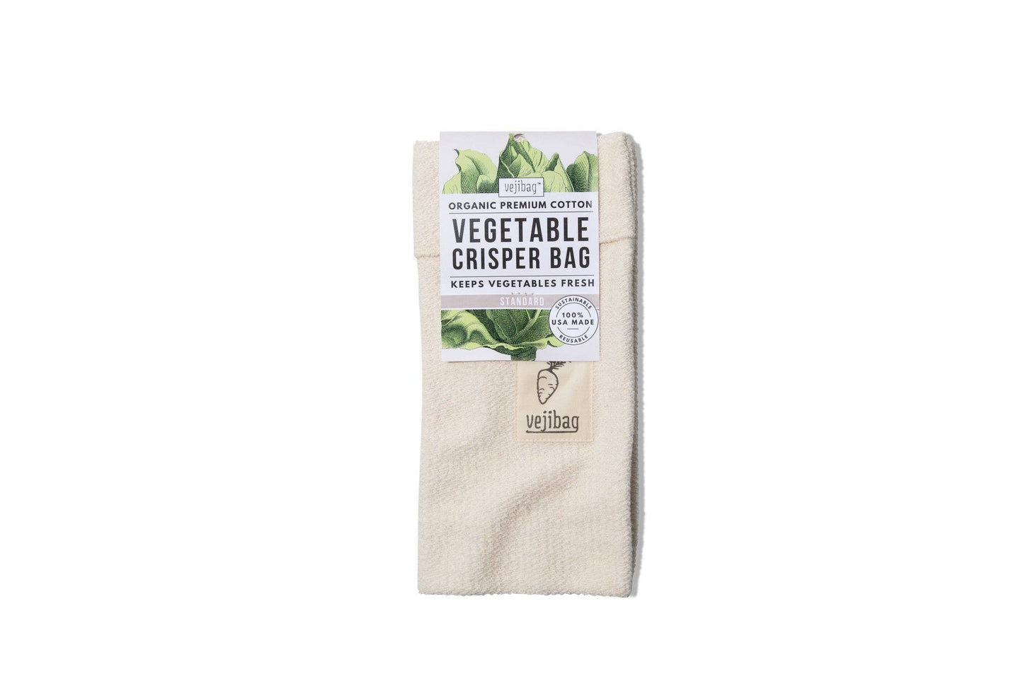 STANDARD VEJIBAG- Organic Vegetable Crisper Storage Bag
