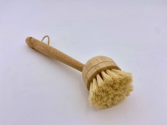 New Bamboo Long Handle Dish Brush