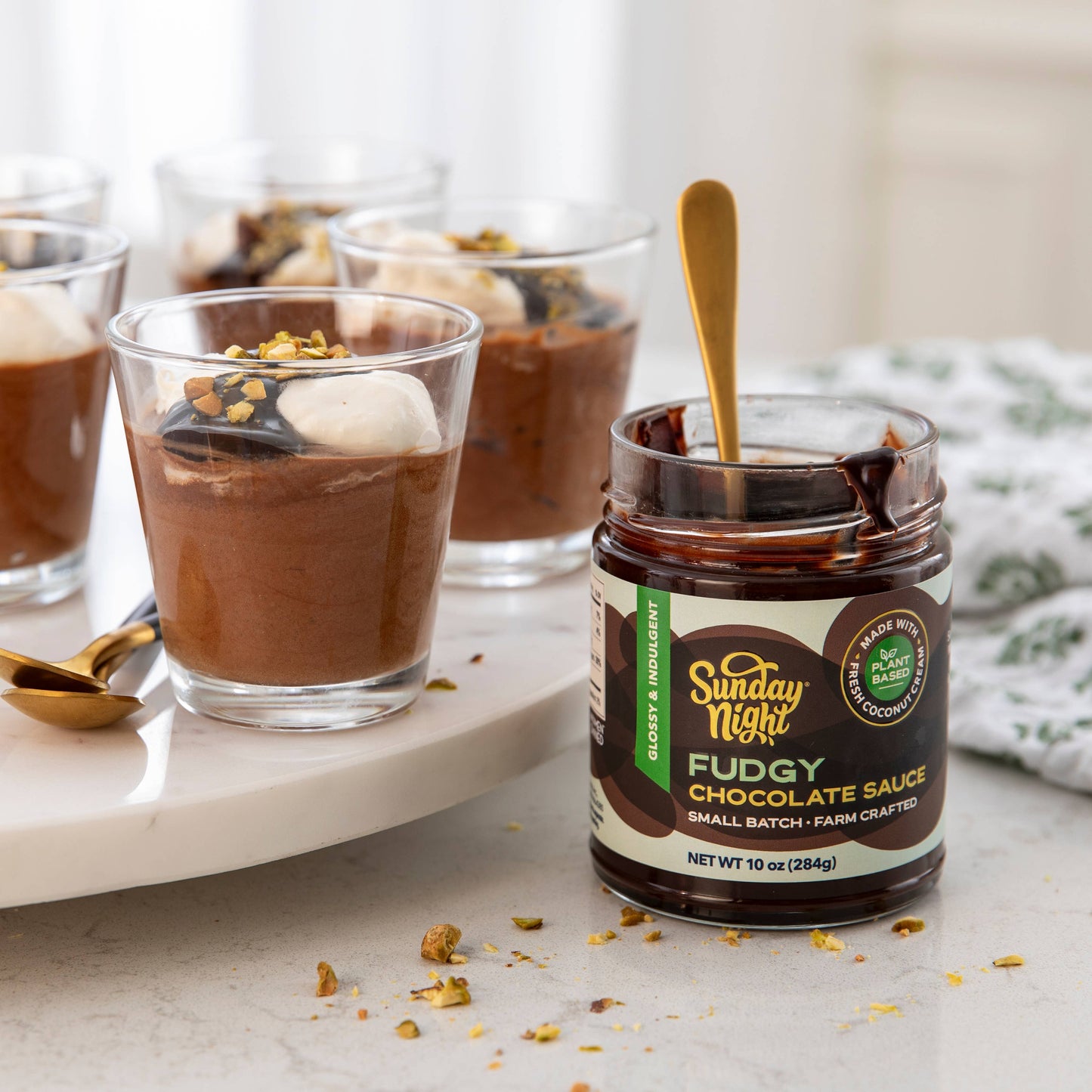 Fudgy Chocolate Sauce (Vegan/ Plant-based) 10 oz