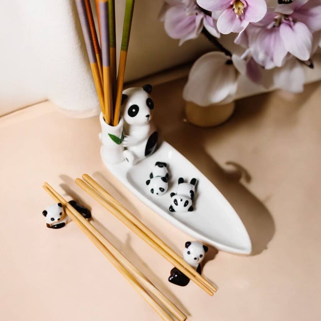 Porcelain Chopstick Holder and Serving Plate