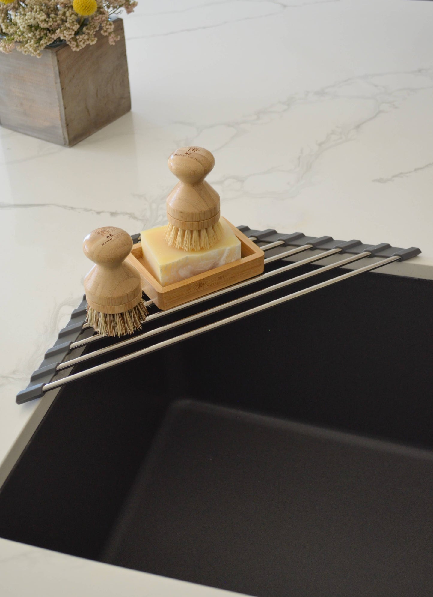 Corner Roll-Up Sink Rack | Shower Rack | Plastic Free