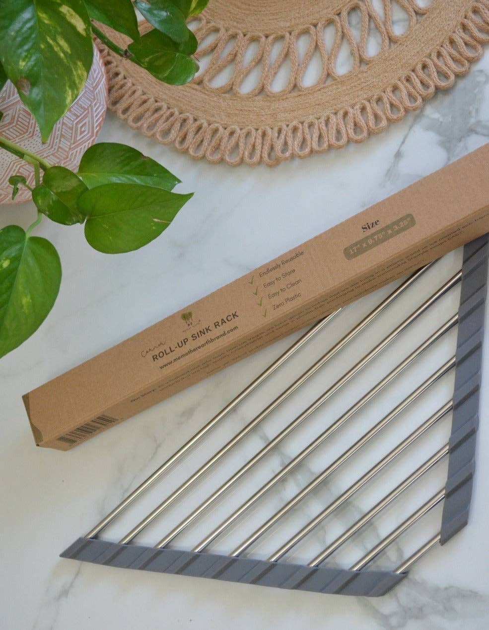 Corner Roll-Up Sink Rack | Shower Rack | Plastic Free