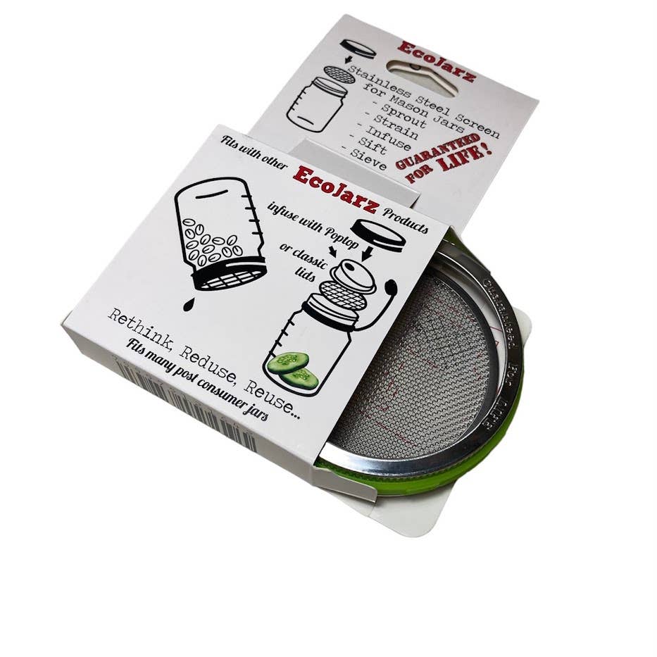 Stainless Steel Screen for Mason Jars - Wide Mouth: No Retail Packaging