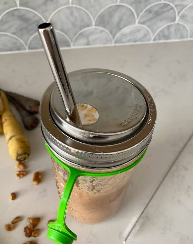 PopTop Sealable Drinking Jar Lid - Wide Mouth