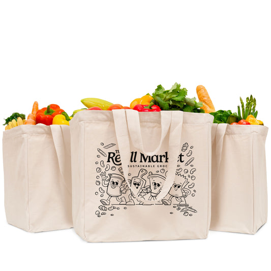 Canvas Jumbo Tote Bag (6 pockets)