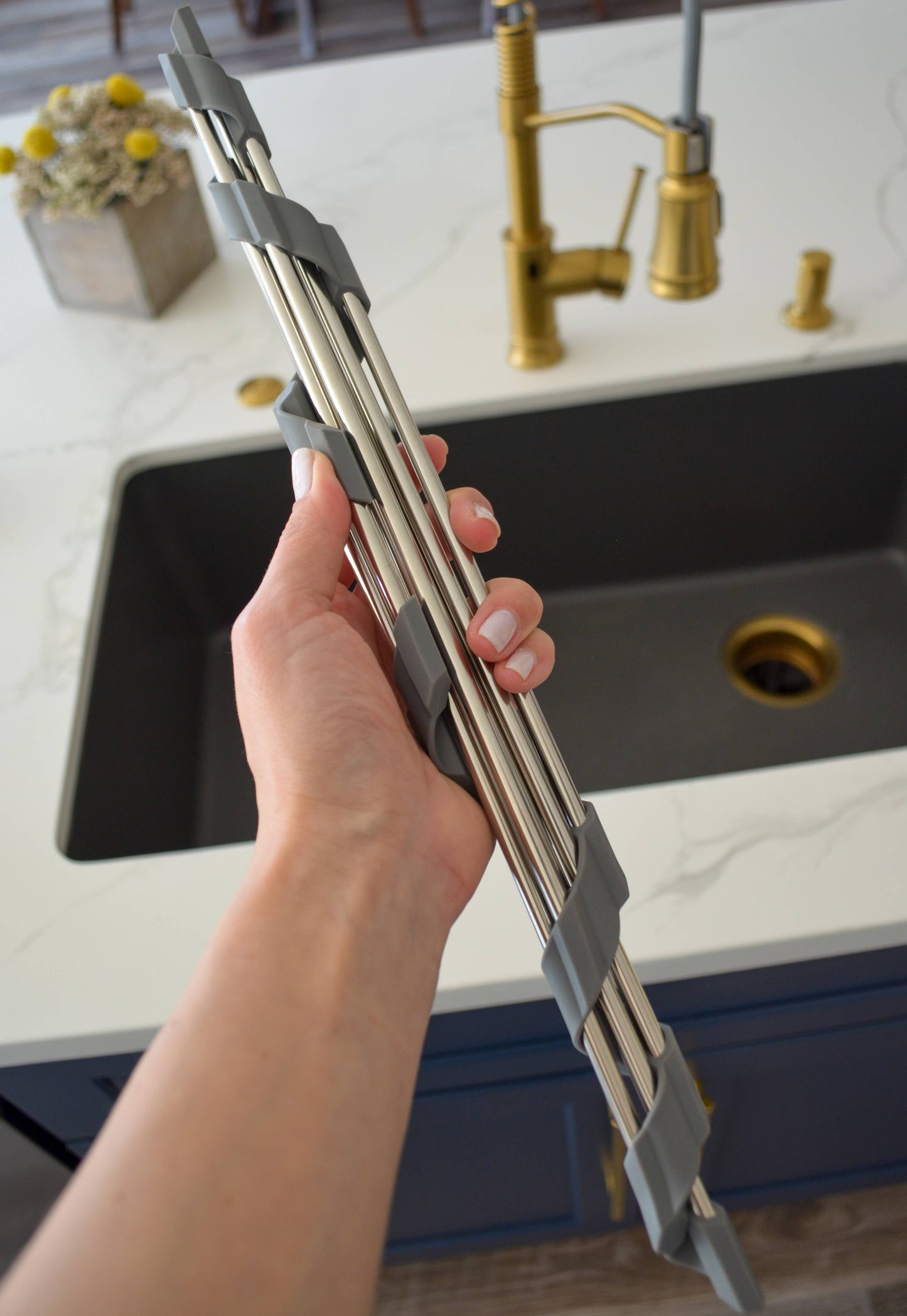 Corner Roll-Up Sink Rack | Shower Rack | Plastic Free