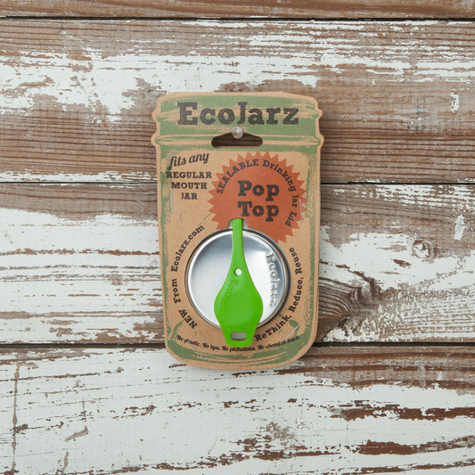 PopTop Sealable Drinking Jar Lid - Regular Mouth