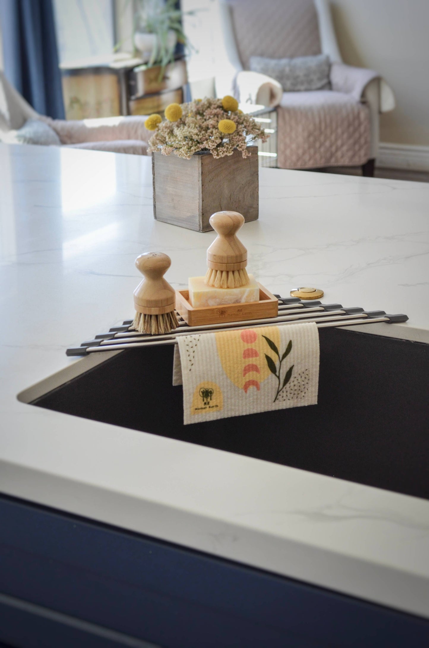 Corner Roll-Up Sink Rack | Shower Rack | Plastic Free