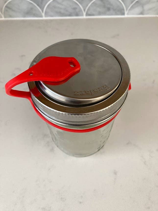 PopTop Sealable Drinking Jar Lid - Wide Mouth