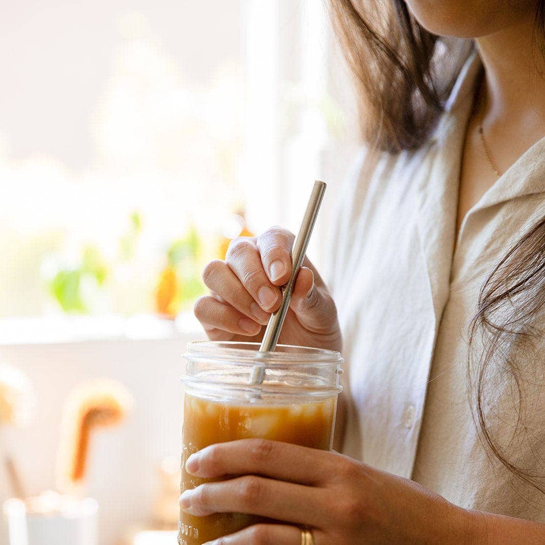 Stainless Steel Straw- Straight or Bent, 5 Colors