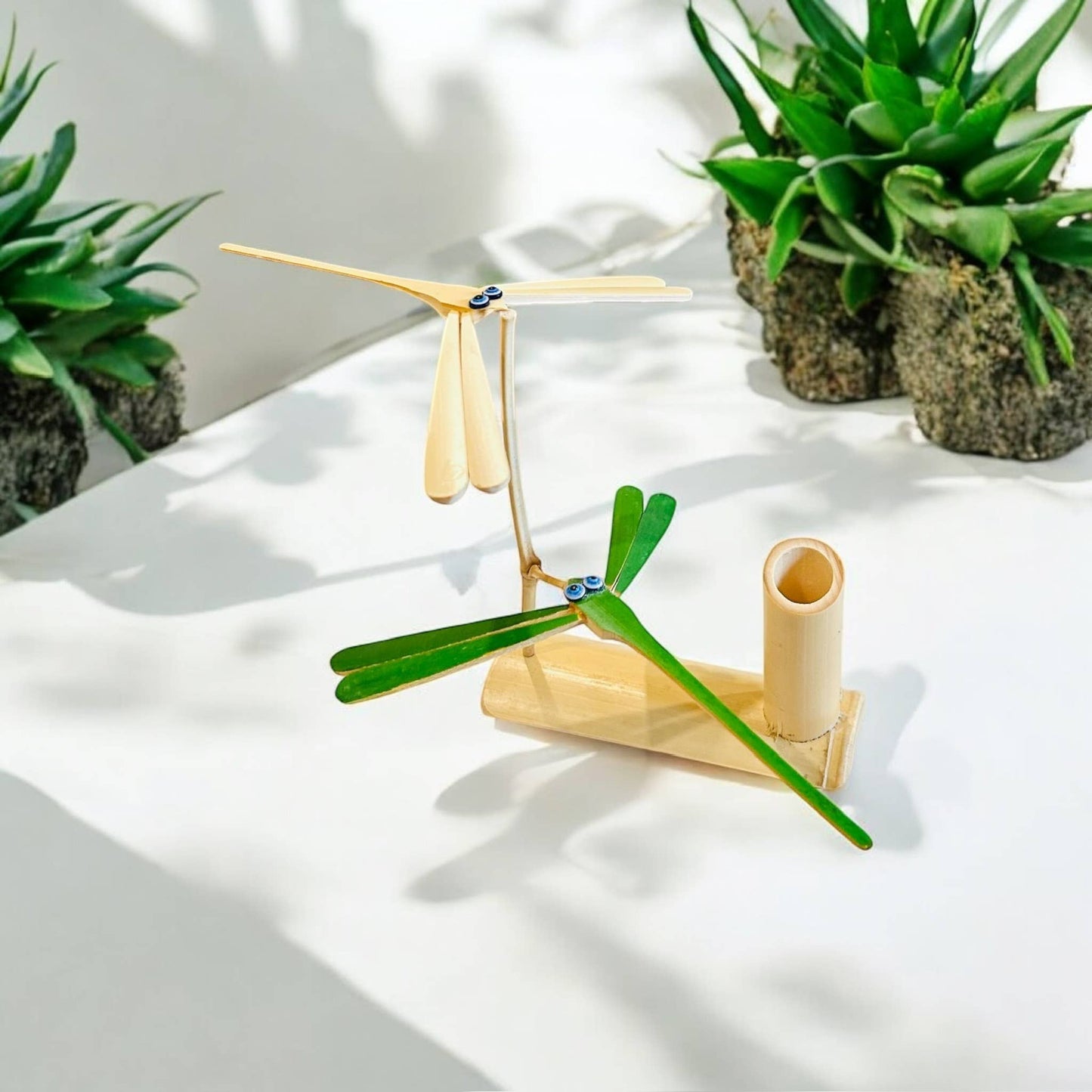 Hand Crafted Bamboo Self Balancing Dragonfly | Holiday Gift