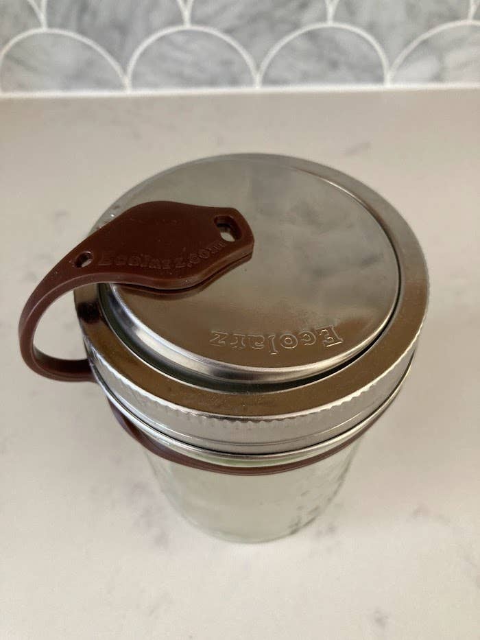 PopTop Sealable Drinking Jar Lid - Wide Mouth