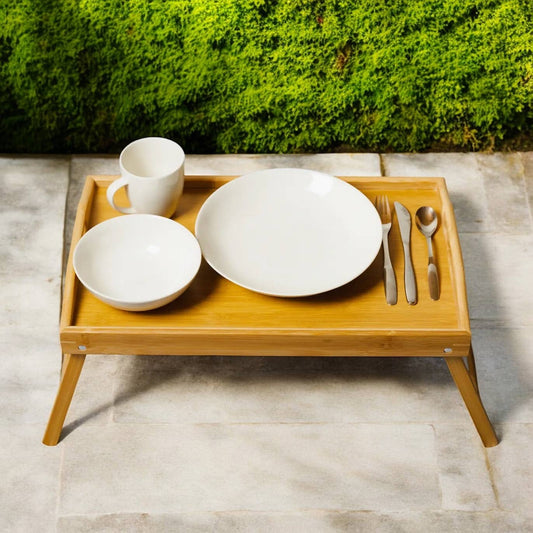 Collapsible Bamboo Breakfast Bed Tray