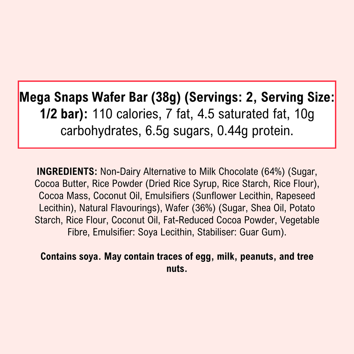 Mega Wafer Bar Vegan Gluten-Free Chocolate Wafer Snack