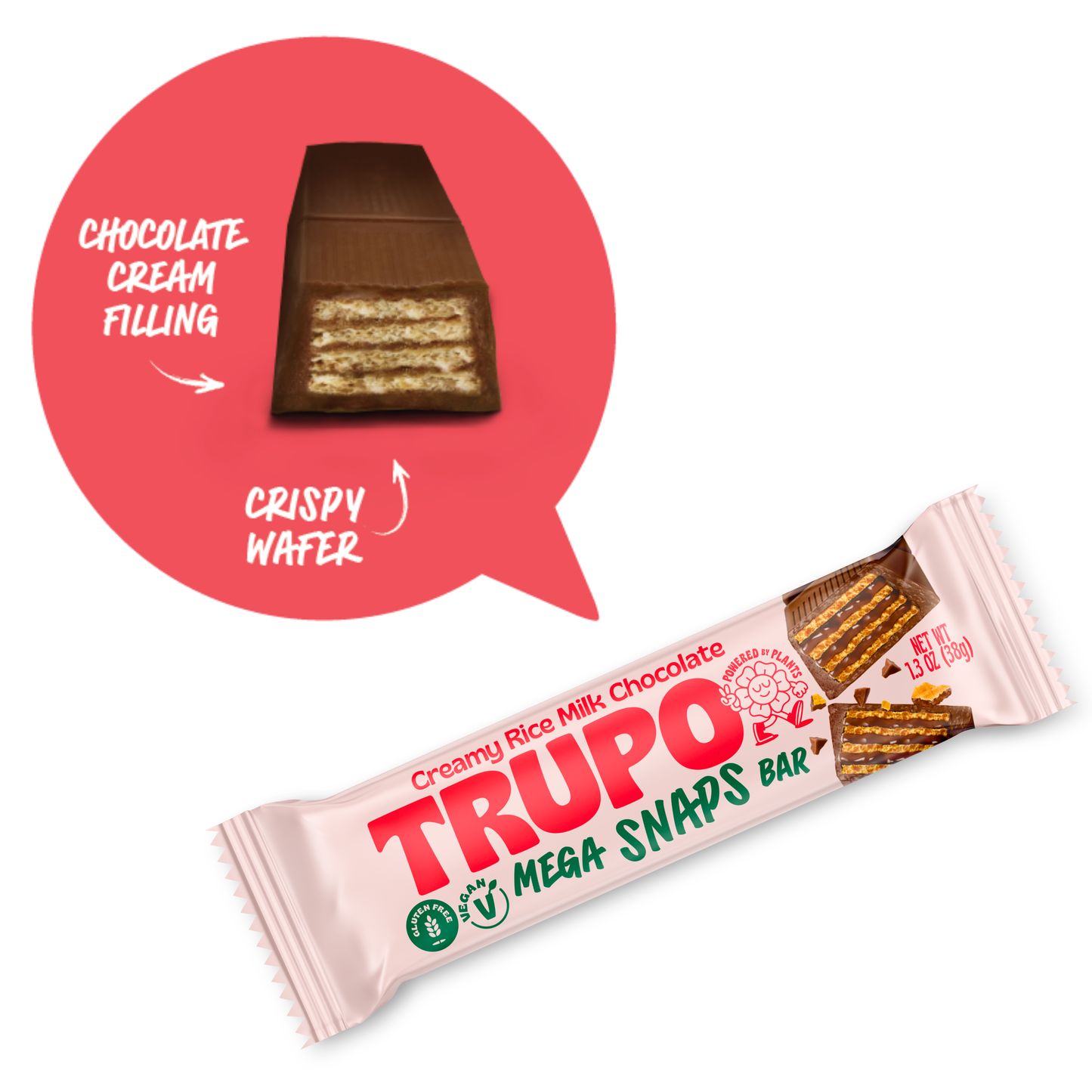 Mega Wafer Bar Vegan Gluten-Free Chocolate Wafer Snack